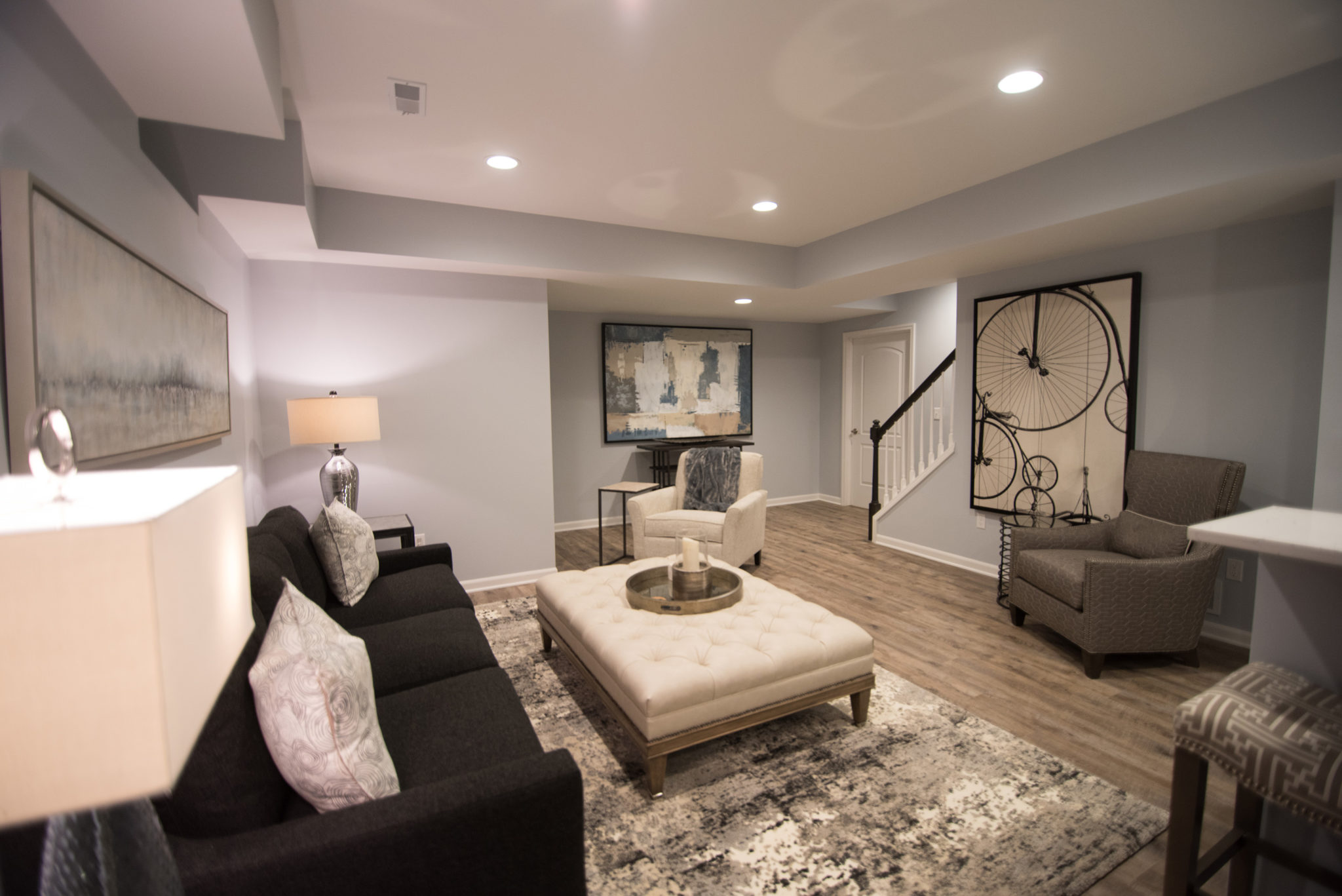 Project Gallery Modern Finished Basement Design Novi Mi