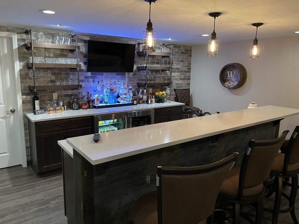 Finished Basement with Modern Bathroom | Basements Plus