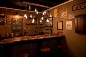 Overlooking the bar inside the speakeasy themed secret room.